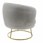 Armchair Rony velvet grey 78x75x82cm - Image 2