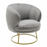 Armchair Rony velvet grey 78x75x82cm