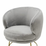 Armchair Rony velvet grey 78x75x82cm - Image 5
