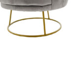 Armchair Rony velvet grey 78x75x82cm - Image 6