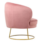 Armchair Rony velvet rotten apple-golden metal leg 78x75x82cm - Image 2