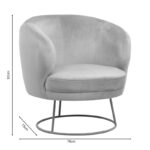 Armchair Rony velvet rotten apple-golden metal leg 78x75x82cm - Image 5