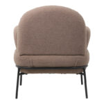 Armchair Jaycob boucle brown - black metal leg 74x71x83cm - Слика 4