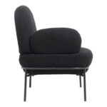 Armchair Jaycob boucle black-black metal leg 74x71x83cm - Слика 2