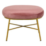 Stool Susanna velvet rotten apple-golden metal leg 56x47x40cm - Слика 3