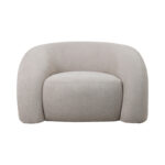 Armchair Lexy cream fabric 100x89.5x60cm - Image 3