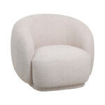 Armchair Freya ivory fabric 93x87x76cm