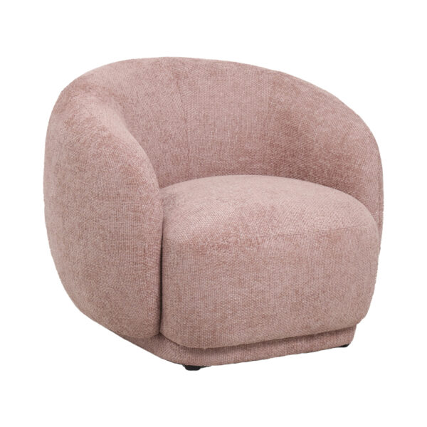 Armchair Freya fabric in shade of rotten apple 93x87x76cm