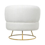 Armchair Connie cream bouclé fabric-leg gold metal 87x81x81cm - Слика 4