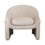 Armchair Berza cream fabric 76x76x71cm - Image 3