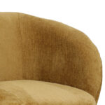 Kreslo swivel armchair fabric in tan color 78x81x77cm - Image 2