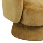Kreslo swivel armchair fabric in tan color 78x81x77cm - Image 3