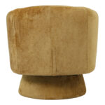 Kreslo swivel armchair fabric in tan color 78x81x77cm - Image 4