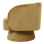 Kreslo swivel armchair fabric in tan color 78x81x77cm - Image 6
