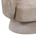 Kreslo swivel armchair fabric in cream color 78x81x77cm - Image 3