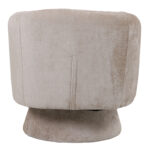 Kreslo swivel armchair fabric in cream color 78x81x77cm - Image 4