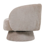 Kreslo swivel armchair fabric in cream color 78x81x77cm - Image 5