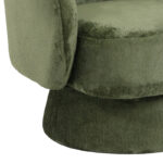 Kreslo swivel armchair fabric in olive color 78x81x77cm - Image 3