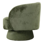 Kreslo swivel armchair fabric in olive color 78x81x77cm - Image 5