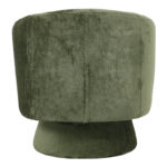 Kreslo swivel armchair fabric in olive color 78x81x77cm - Image 6
