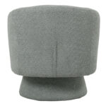 Kreslo swivel armchair boucle fabric in ligh green color 78x81x77cm - Image 4