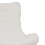 Silla boucle fabric armchair in white color 97x80x100cm - Image 2