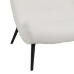 Silla boucle fabric armchair in white color 97x80x100cm - Image 3