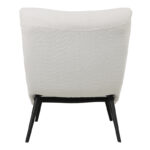 Silla boucle fabric armchair in white color 97x80x100cm - Image 6