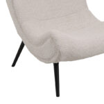 Silla boucle fabric armchair in beige color 97x80x100cm - Image 2