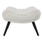 Silla stool - footstool white boucle fabric 68x58x40cm - Слика 3