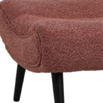 Silla stool - footstool boucle fabric in dusty pink color 68x58x40cm - Image 2