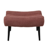 Silla stool - footstool boucle fabric in dusty pink color 68x58x40cm - Image 5