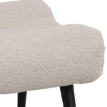 Silla stool - footstool boucle fabric in beige color 68x58x40cm - Image 2
