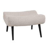 Silla stool - footstool boucle fabric in beige color 68x58x40cm