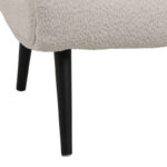 Silla stool - footstool boucle fabric in beige color 68x58x40cm - Image 3