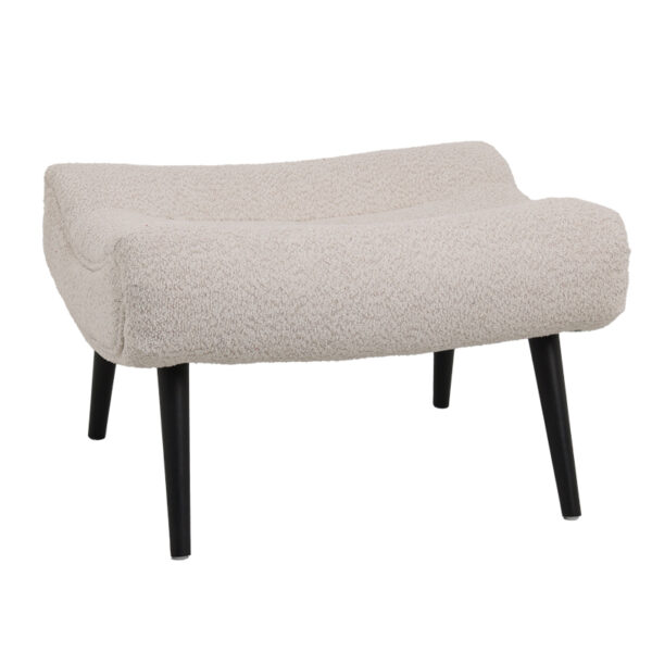 Silla stool - footstool boucle fabric in beige color 68x58x40cm