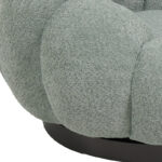 Nester swivel armchair boucle fabric in light green color 98x97x69cm - Image 3