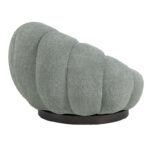 Nester swivel armchair boucle fabric in light green color 98x97x69cm - Image 4