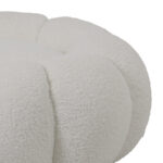 Nester stool boucle  fabric in white color D60x31cm - Слика 2