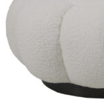 Nester stool boucle  fabric in white color D60x31cm - Слика 3