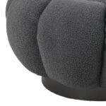 Nester stool boucle fabric in grey color D60x31cm - Image 3