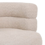 Foleja armchair boucle fabric in beige color with black metal legs 76x75x72cm - Image 2