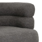Foleja armchair boucle fabric in dark grey color with black metal legs 76x75x72cm - Image 2