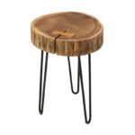 Side table Tripp solid wood table 6.5-7cm walnut-legs black 32x30x47cm - Слика 4