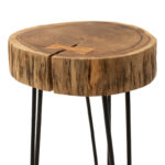 Side table Tripp solid wood table 6.5-7cm walnut-legs black 32x30x47cm - Слика 5