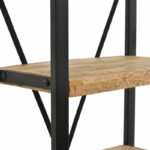 Bookcase Miles solid mango wood natural-black 80x40x180cm - Слика 4