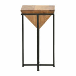 Side table Miles solid acacia wood natural-black 29x29x54cm - Слика 2