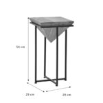 Side table Miles solid acacia wood natural-black 29x29x54cm - Слика 6