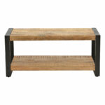 Coffee table Miles solid mango wood nautral-black 100x45x45.5cm - Слика 2
