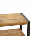 Coffee table Miles solid mango wood nautral-black 100x45x45.5cm - Слика 3